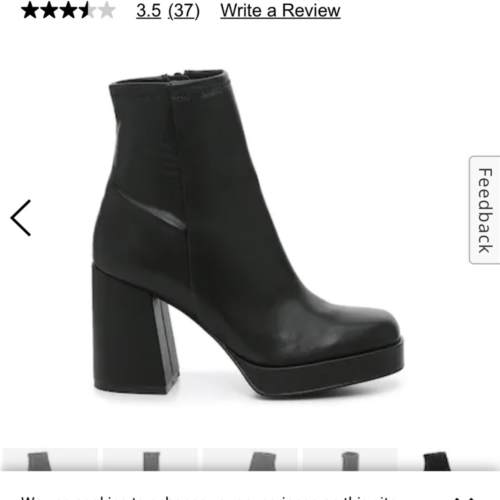 New Madden girl black tall booties- size 8 never worn